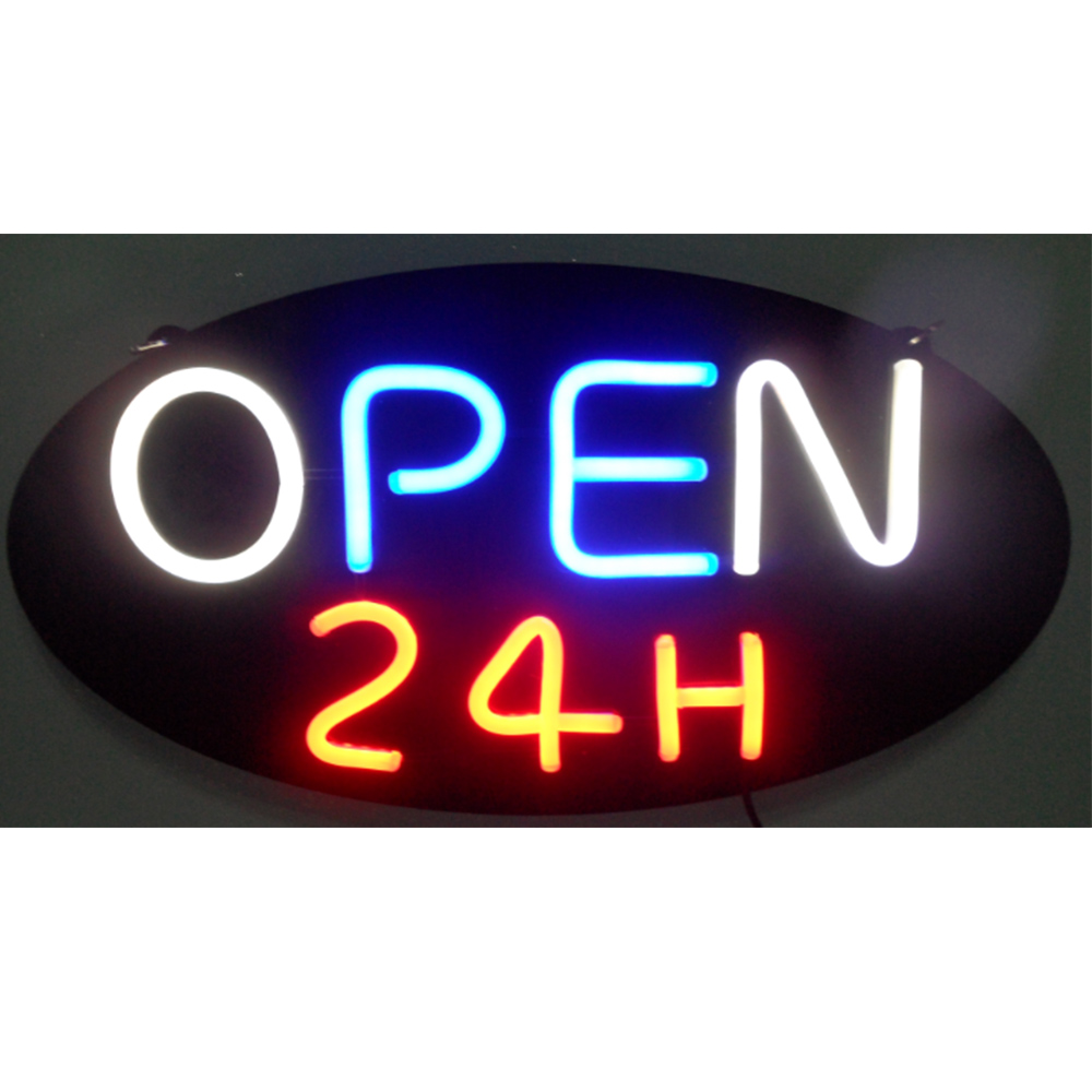 Double sided outdoor waterproof led open sign neon led open sign board barber shop outdoor led open sign with business hours