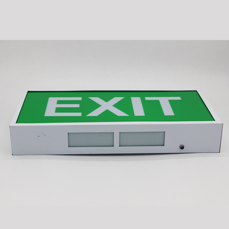 acrylic Low profile 8 Watt T5 maintained fire exit sign box,3 hour plastic double sided emergency single sided exit board