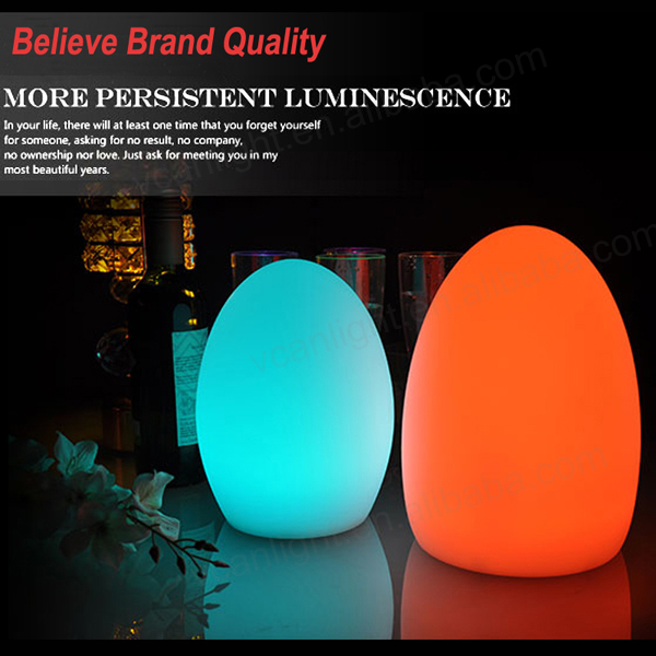 PE plastic waterproof color changing led night light lamp for outdoor