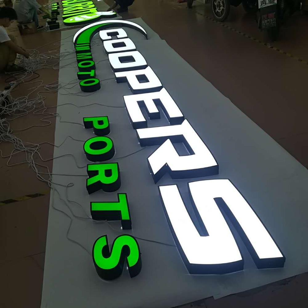 Custom made outdoor high brightness 12V light led sign board channel letter signage custom metal stainless 3d acrylic led signs