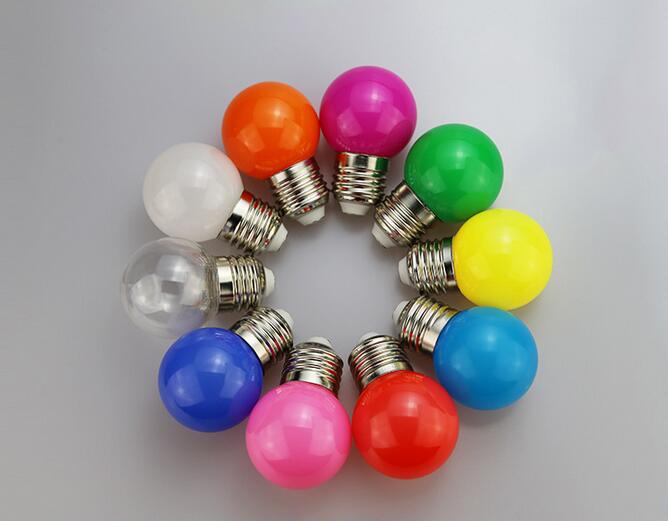 Christmas coloured 3W led globe bulb, 4.5w 3w G45 led bulb light, B22 E27 dimmable led bulb g45 for indoor lighting