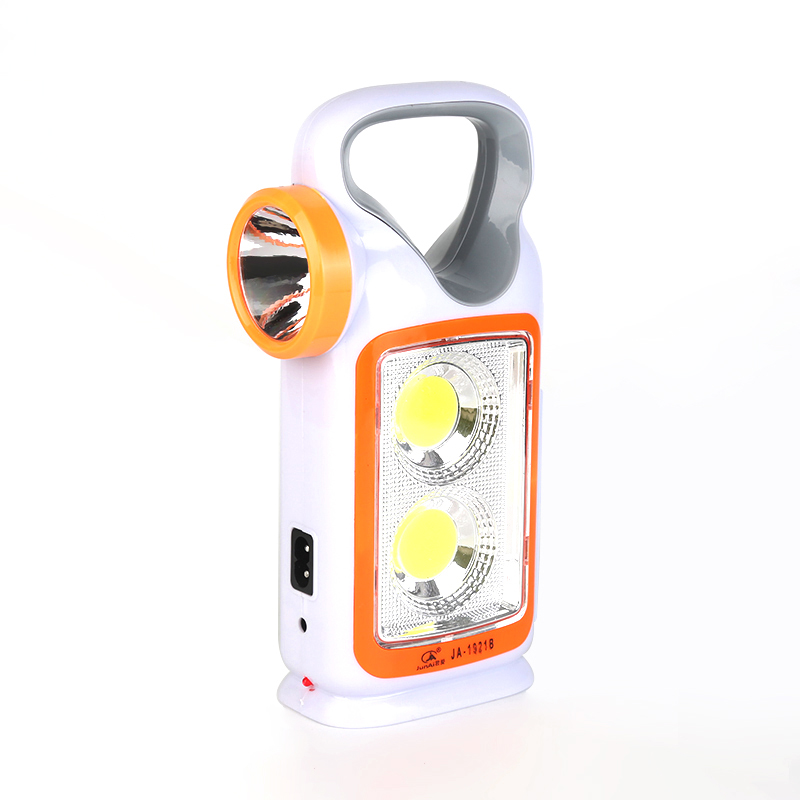 2018 New desig led solar torch light 1W +3W COB hand lamp emergency light rechargeable JA-1921B