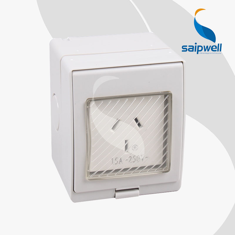 Saipwell Y  One-Position Switch With Two Australian Style Sockets 250V/13A IP55 Switch Socket(SPL-AS)