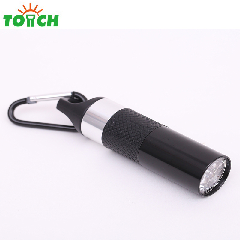 Aluminium Mini keychain torch with bottle opener for promotion