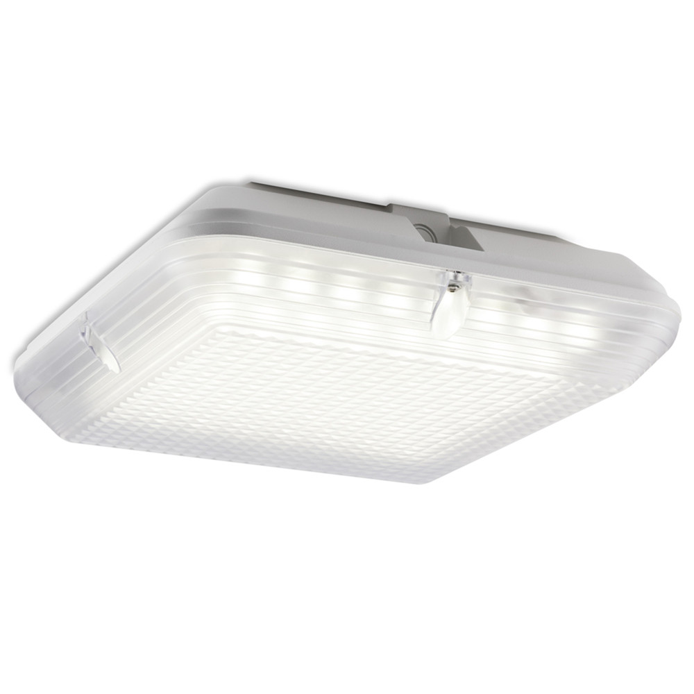 3hrs Emergency Powered 25W Parking Light Fixture IP65 Waterproof LED Bulkhead Ceiling Wall Light