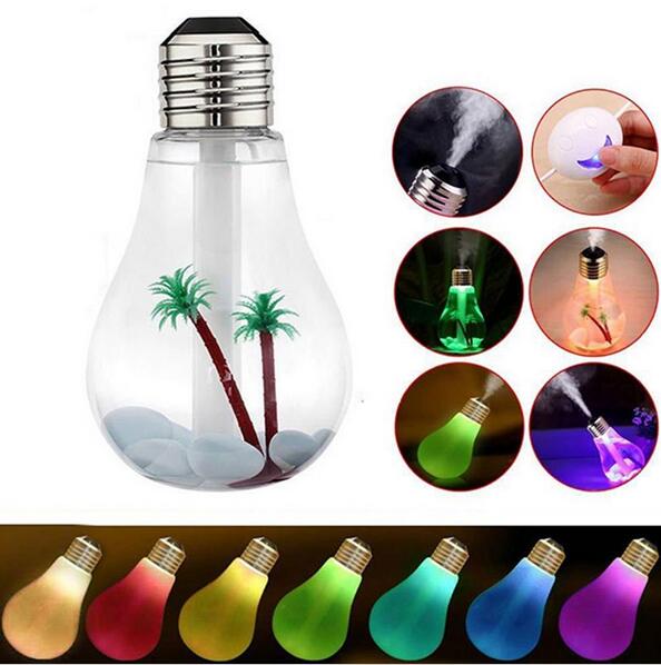 USB Ultrasonic Humidifier Home Office Mini Aroma Diffuser Bulb LED Night Light Aromatherapy Mist Maker