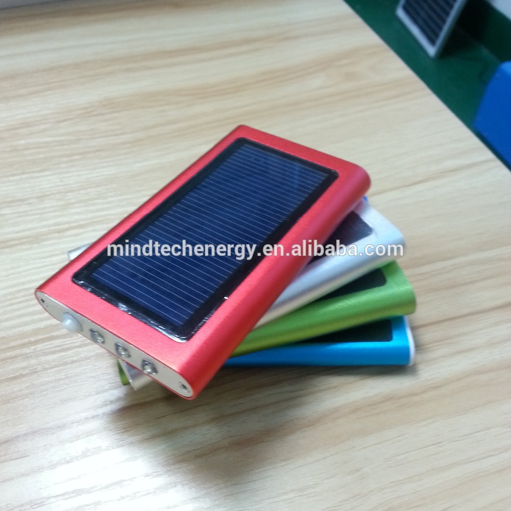 High quality photovoltaic battery charger solar power bank with led