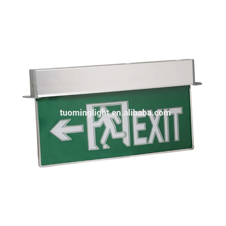 recessed mounted signal side led emergency exit lights with 3 hours duration time