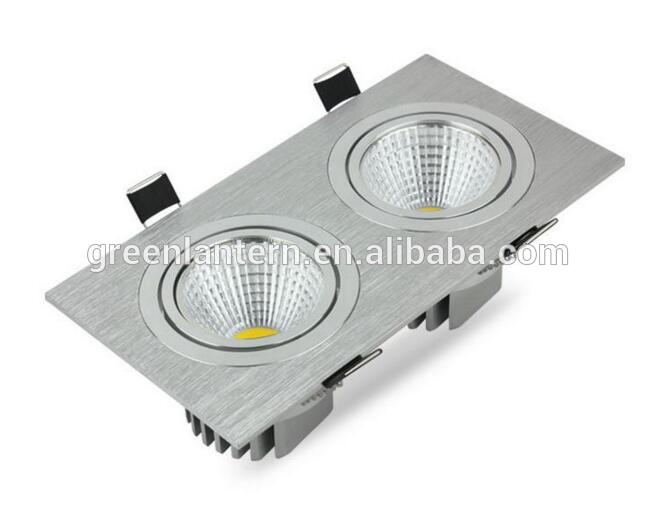 Good quality double heads 2x10W 20W Square dimmable led grille down light approved by CE RoHS