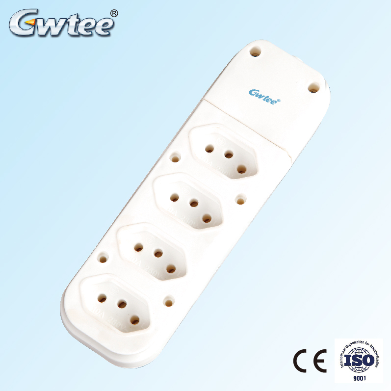 5 outlet Brazil standard Socket with extension cord