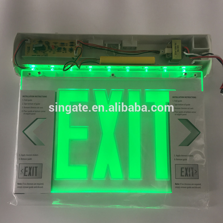 North American standard rechargeable Emergency Exit Lights LED fire safety exit signs emergency warning light