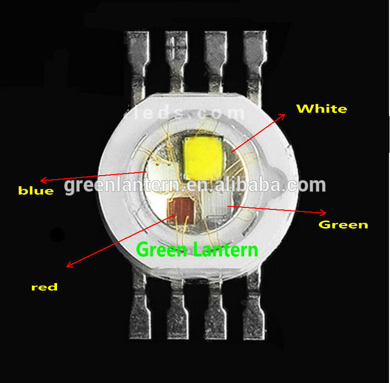 RGB+White color 4 watt High Power RGBW 8 Pins Led Chip 4 pin 1 led diode