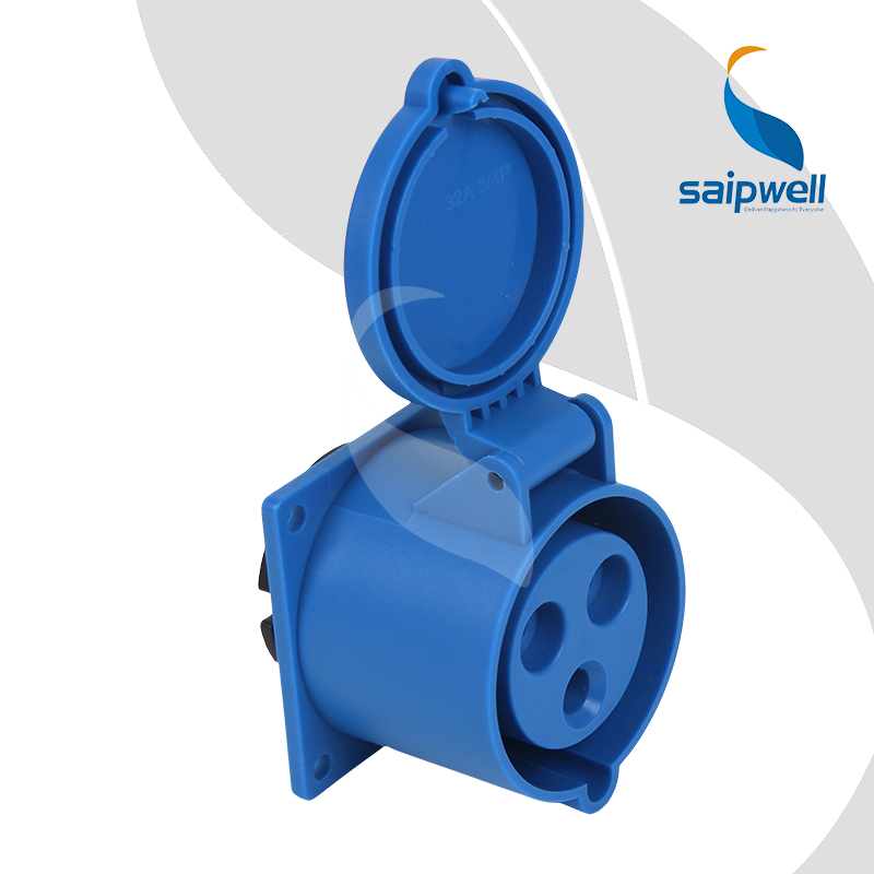 SAIPWELL 3P 32A IP44 Excellent quality Waterproof Straight Industrial Socket