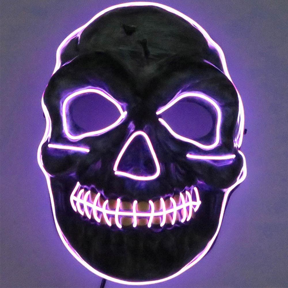 Led light up party masquerade masks helloween kids mask with led custom animal facial led masks for halloween decoration