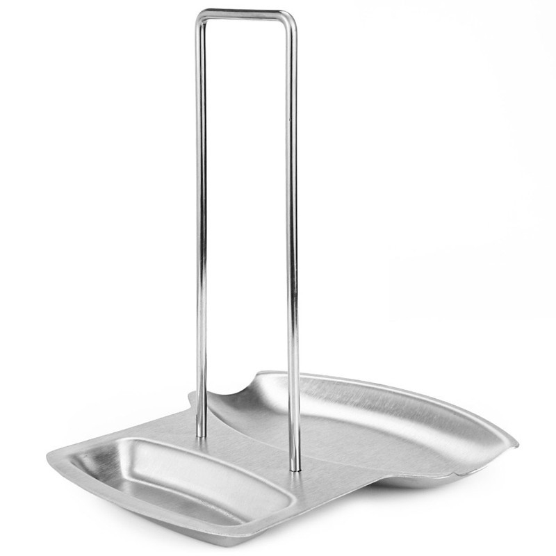 Latest Good Design Stainless Steel Pan Pot Rack Cover Lid Rest Stand Spoon Holder Home Appliance