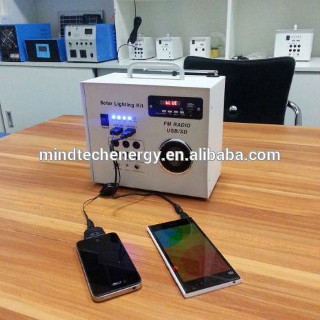 30w 12v power supply home solar generator system with FM radio