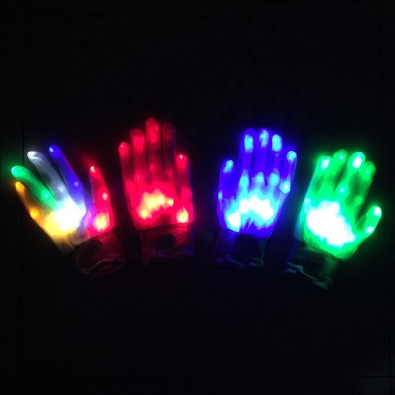 China Factory Wholesale Favor Concert Props Led Toy Color Led Light Gloves