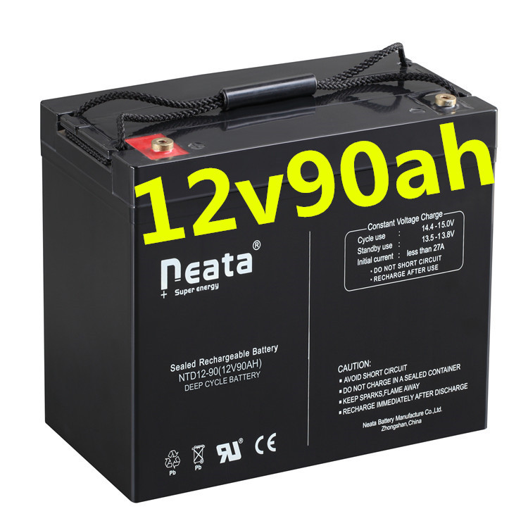 12v 90ah free maintnce sealed lead acid deep cycle solar battery