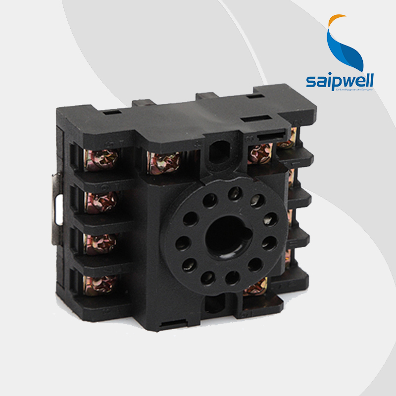 SAIPWELL 10F-3Z-C1(PF113A) Top Style Custom Electrical 11 Pin Relay Socket Plastic Relay Socket