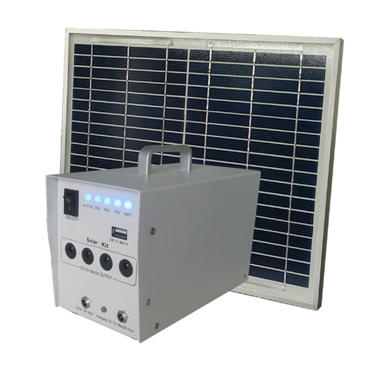 12V Lead-Acid Battery Solar Panel Power System Home 10W