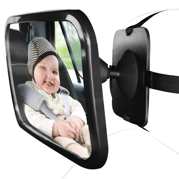 Baby Car Mirror for Rear View  Facing Back Seat for Infant Toddler Child in Car Seat- 360 Adjustable & Double Straps Safety