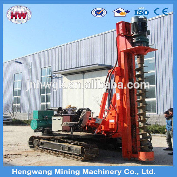 photovoltaic solar spiral pile rig/photovolataic pile driver/Mini Mobile Pile Drilling Rig