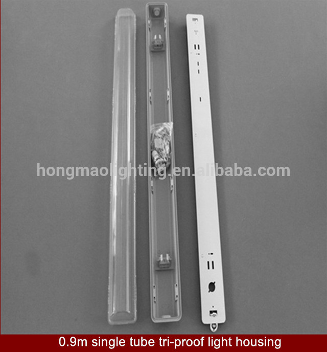 900mm 15w led tube triproof Linear housing waterproof 0.9m 3ft tri proof shell