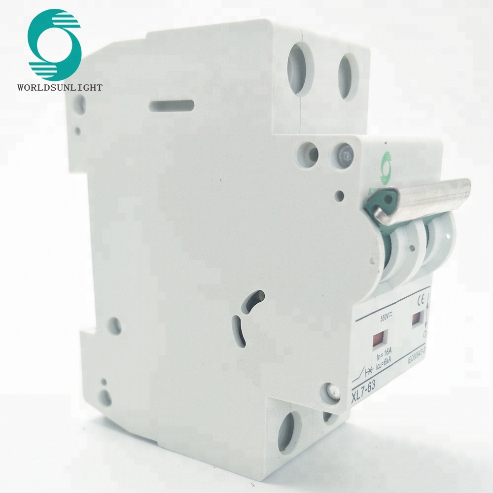 Manufacture CE approval Non-polarity DIN RAIL 6kA 2P 16 amp mcb dc circuit breaker