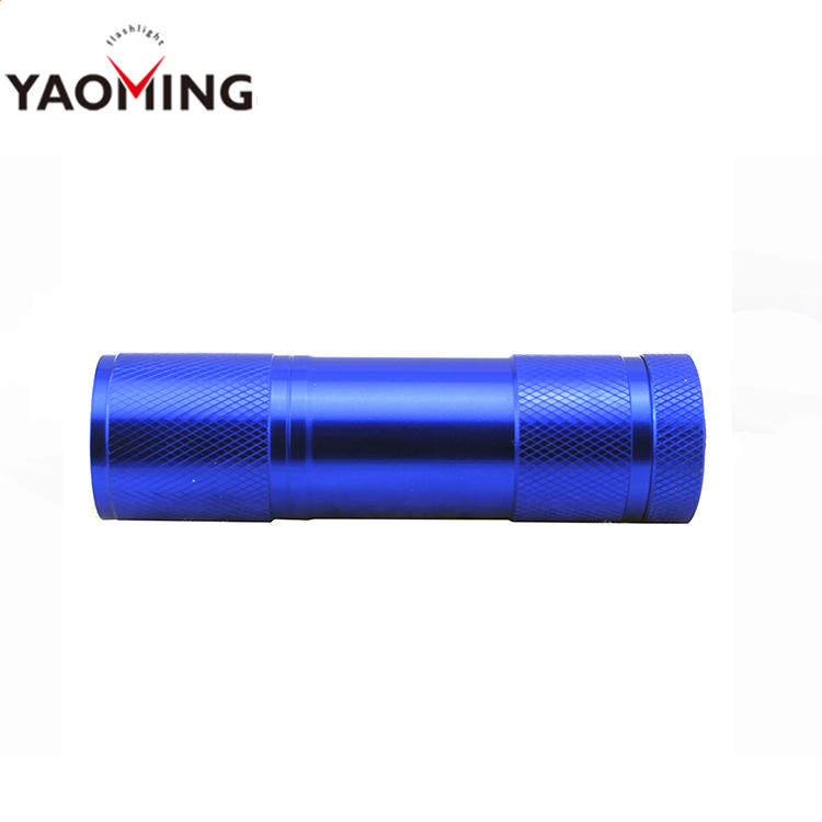 3*AAA Battery Aluminum kids Mini 395nm Blacklight UV LED 9 LED Torch Gift Flashlight