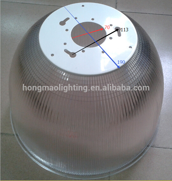 Manufacturer LED Industrial Lamp PC Reflector Cover 16'' E27 E40 45degree reflector factory light accessory