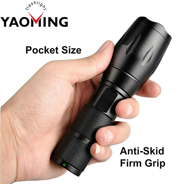 YM-T6G-1 High Power Bank Camping Torch Light 18650 Rechargeable Battery Zoom Aluminum Alloy LED Flashlight