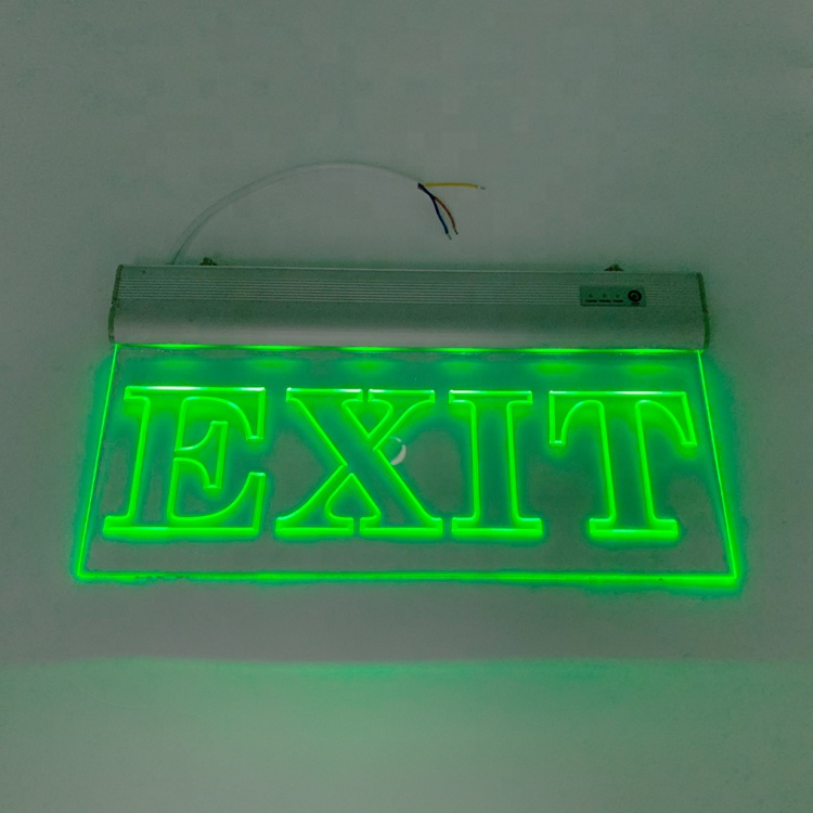 Universal hanging mount acrylic LED exit sign