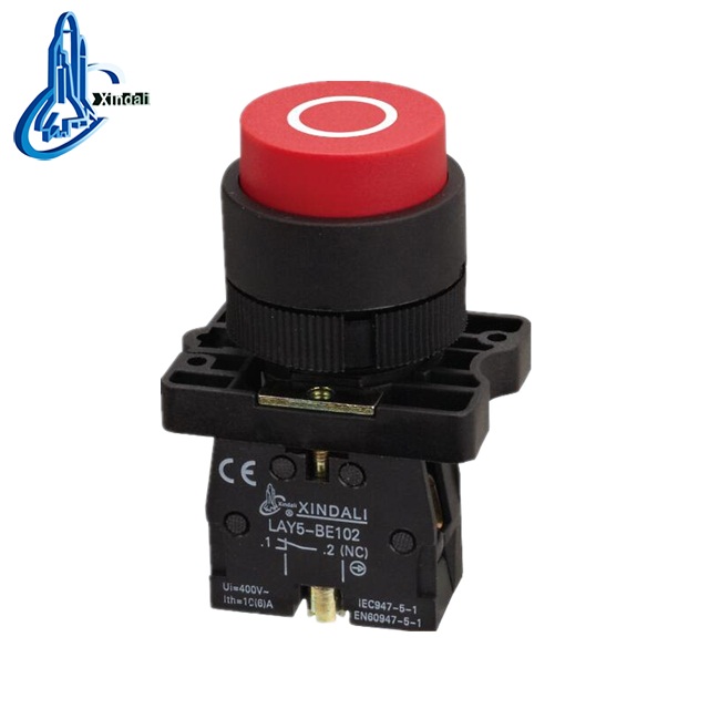 LAY5-EL3341 plastic symbol industrial electric convex push button