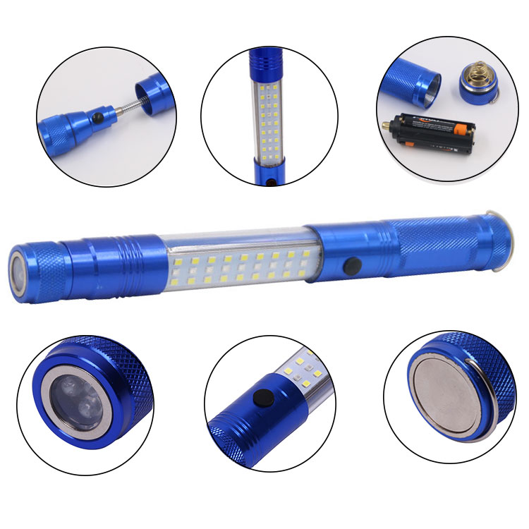 Battery Operated Warning Torch Lamp With Tools Waterproof COB LED Flashlight