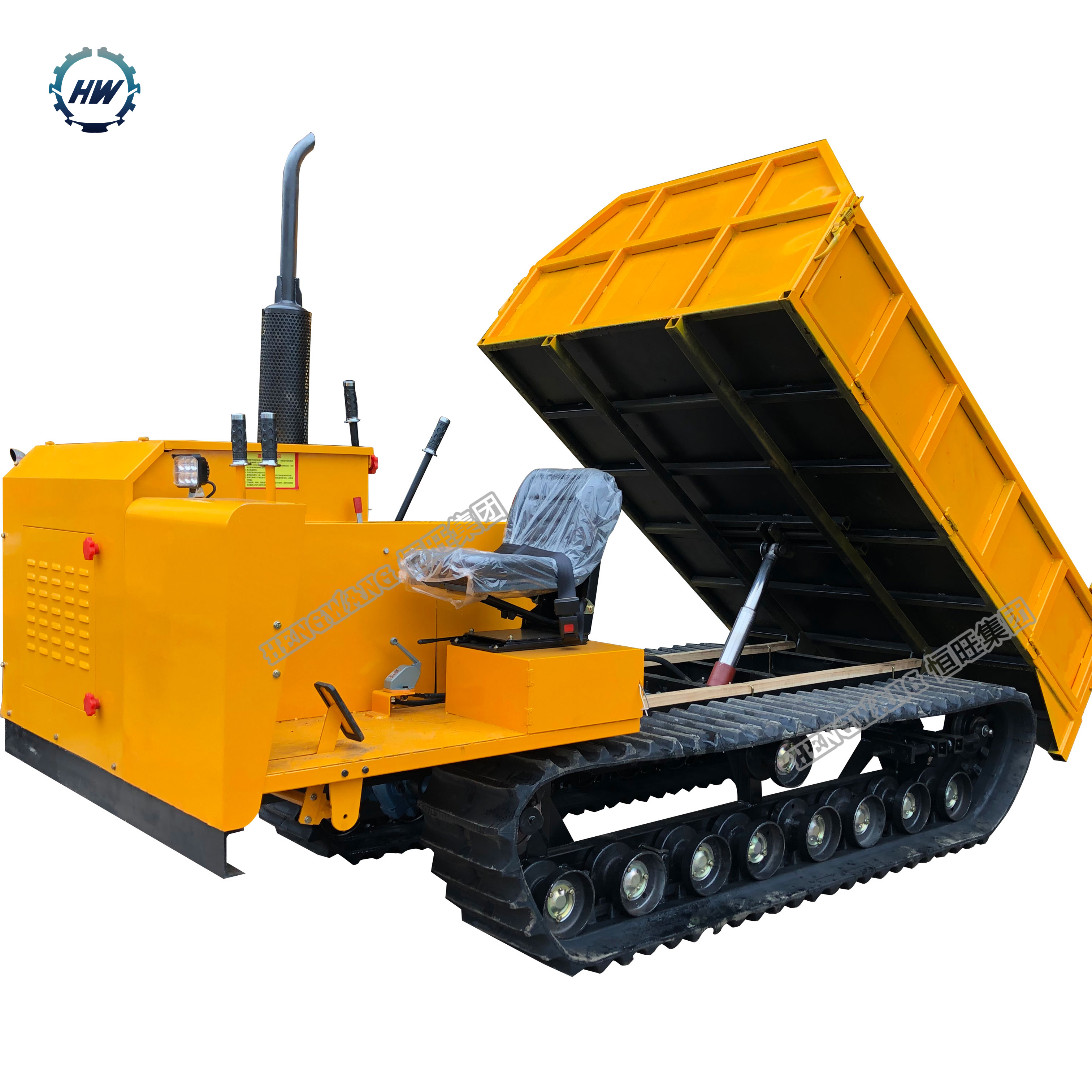 Walking type small new crawler truck dumper crawler dumper working on foreign farm