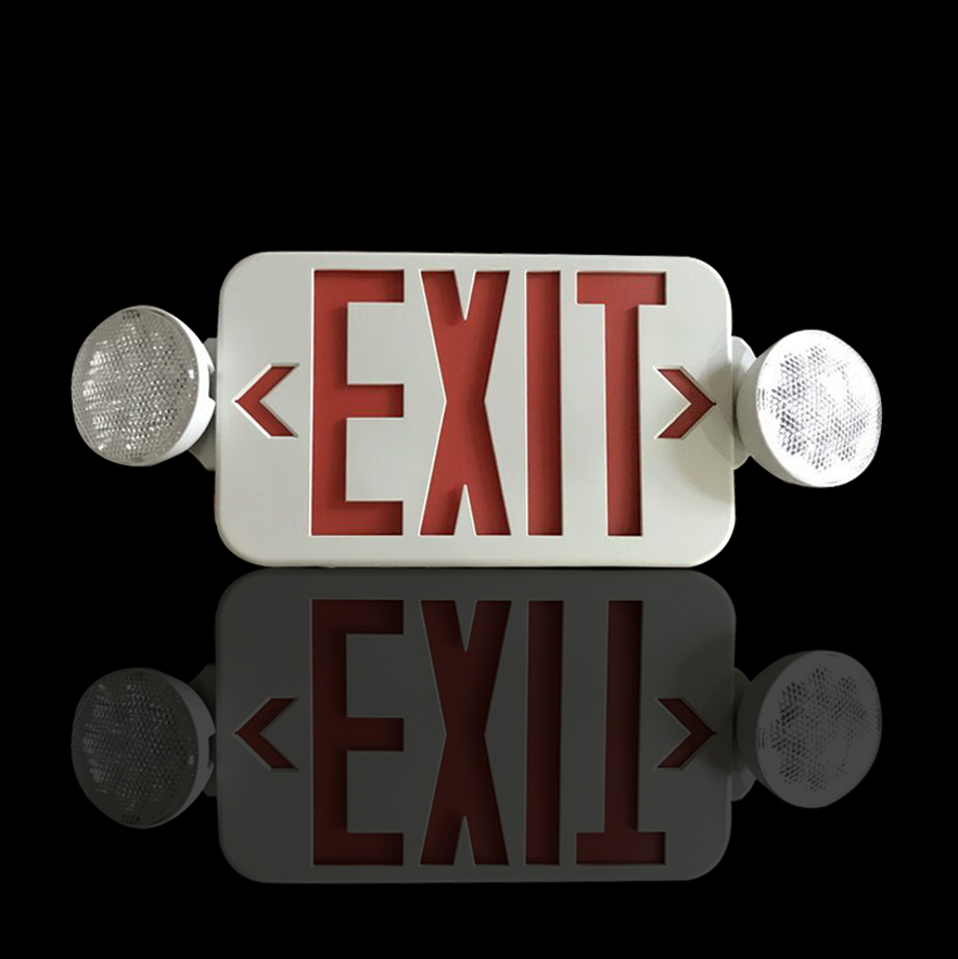 North American standard Red Letter Battery backup Led emergency Exit sign Rechargeable emergency light led