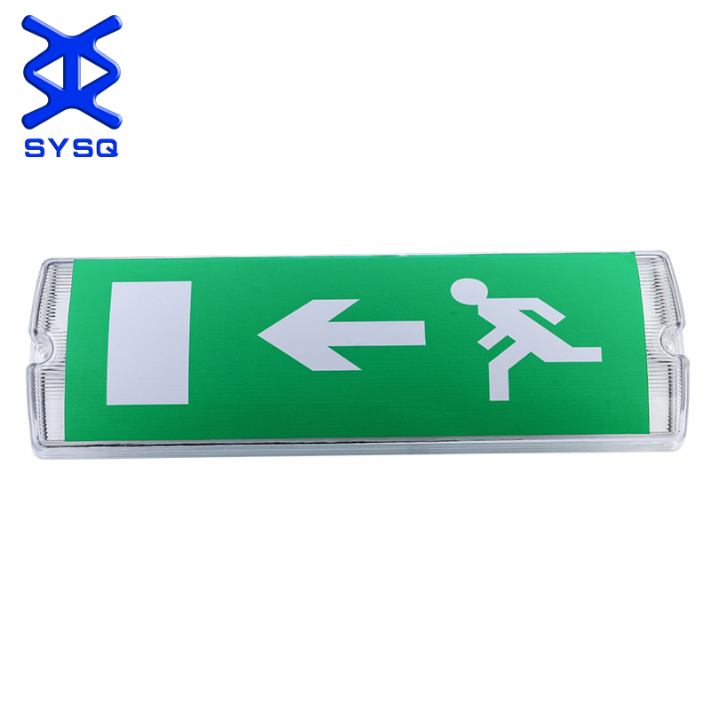 Auto-testing ceiling recessed mounted directions led exit sign emergency lighting fixtures with battery