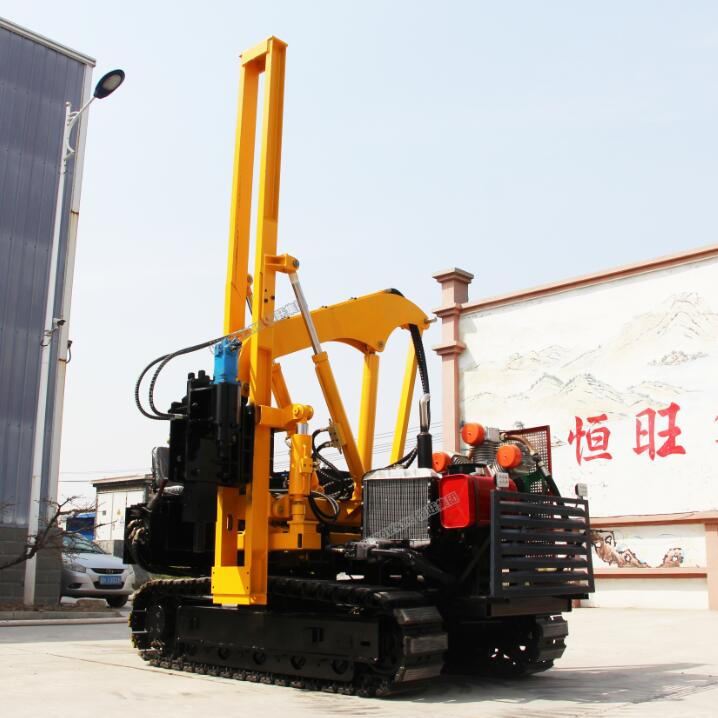 hydraulic hammer pile driver solar ramming machine for solar project hydraulic post installation highway guardrail pile driver