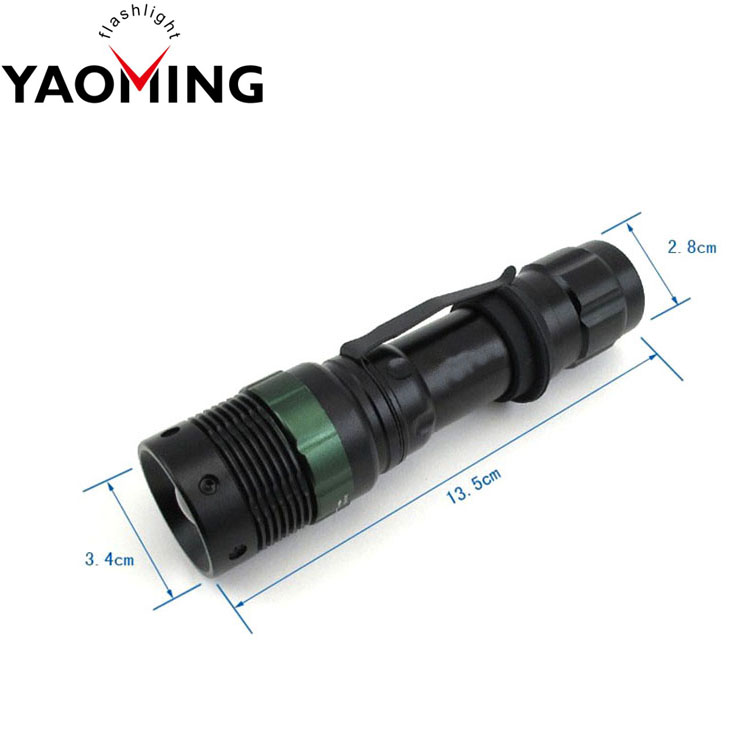 Zoomable XPE 3 Modes Camping Flashlight Rechargeable High Power LED Searchlight