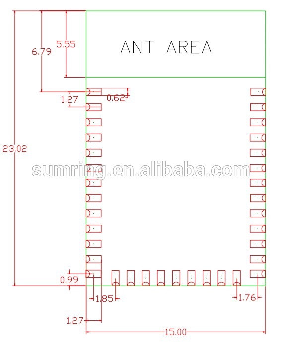 Nodic 4.0 bluetooth low energy module nRF51822 with antenna