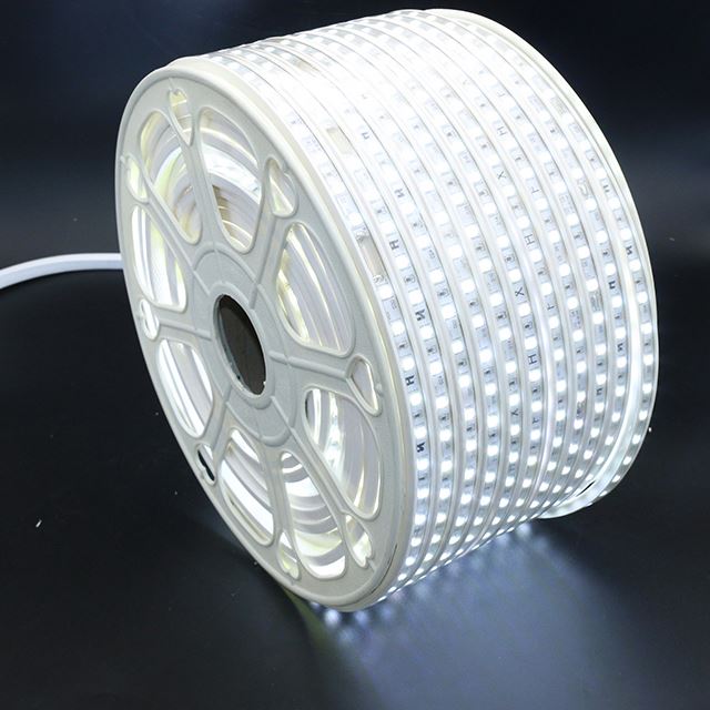 High Voltage Dimmable Flexible Waterproof IP65 Indoor Rope Lights 110V 120V 220V 230V AC Controller DMX Led Strip 5050 RGB Light