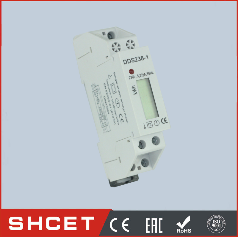 DDS238LCD-1P without RS485 Single Phase Din Rail Type Watt Hour Meter single phase energy meter