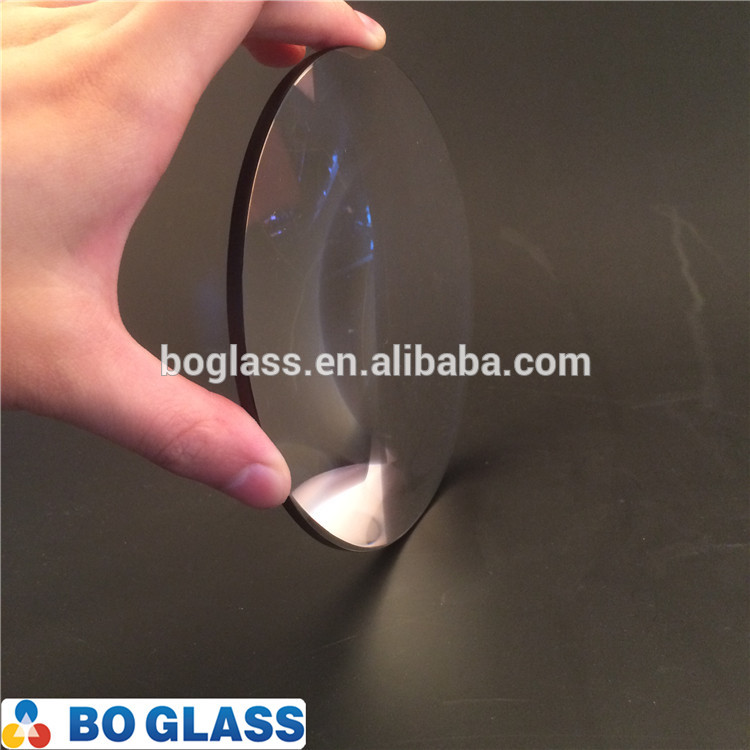 solid convex glass lens or prism