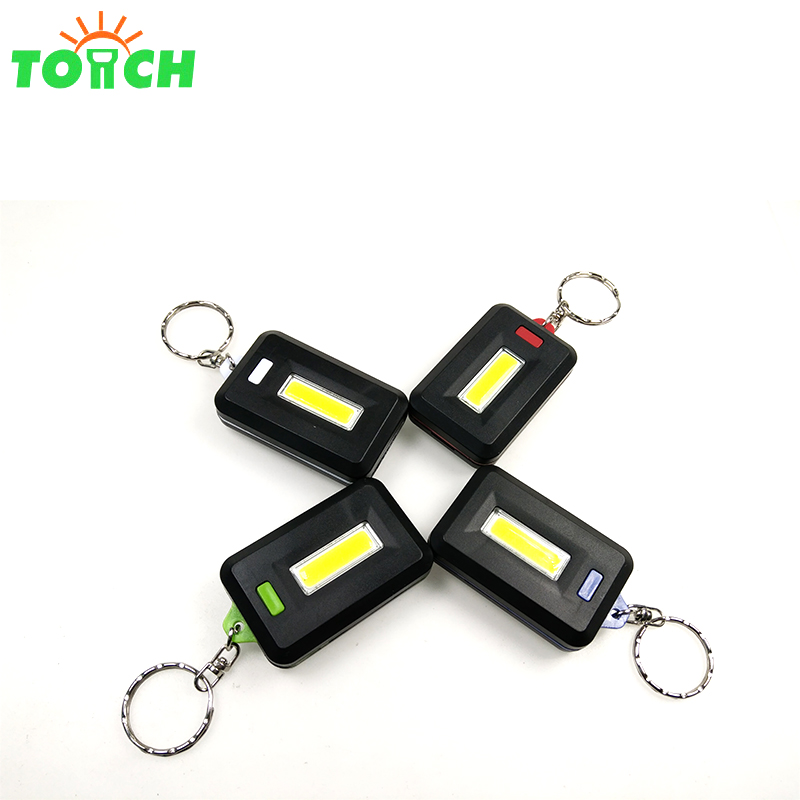 Mini Keychain Flashlight Pocket COB LED Work Light Super Brightness White Lamp for camping hiking fishing