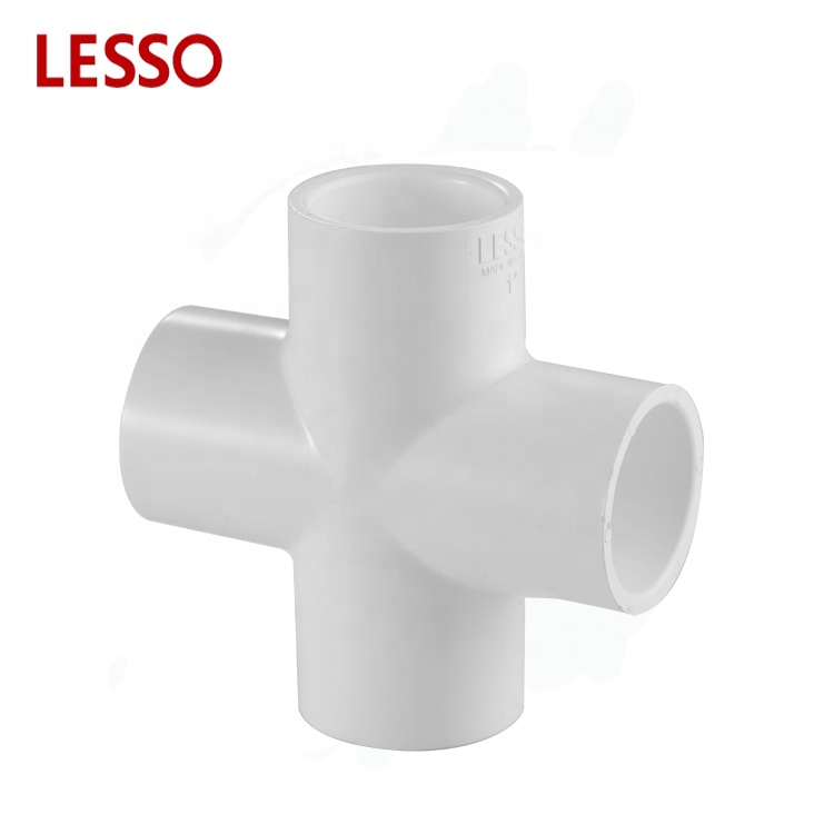 LESSO ASTM standard PVC SCH 40 Schedule 40 fittings cross