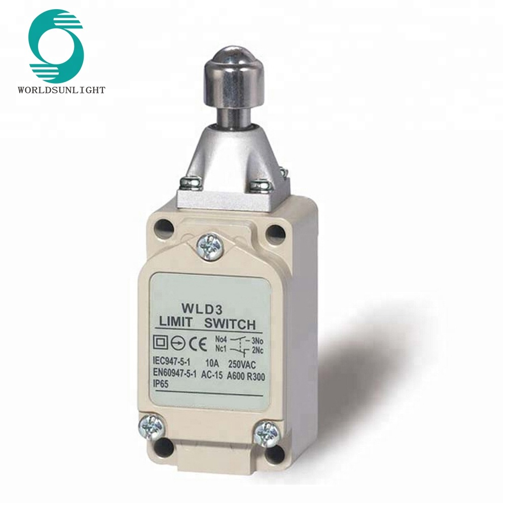 EN60947-5-1 waterproof WLD3 types of electrical plunger type 1NC1NO 10a 250VAC water-proof limit switch