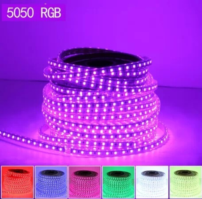 High Voltage 110v 120v 220v 240v LED Strip 3528 5050 2835 flexible out door waterproof led strip light