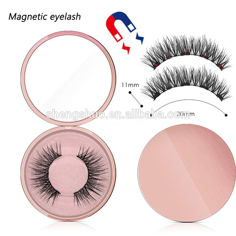 Hot Sale Magnetic Eyeliner Eyelashes Kit 3D Eyelashes & Liquid Eyeliner with Reusable False Lashes Eyelash Curler