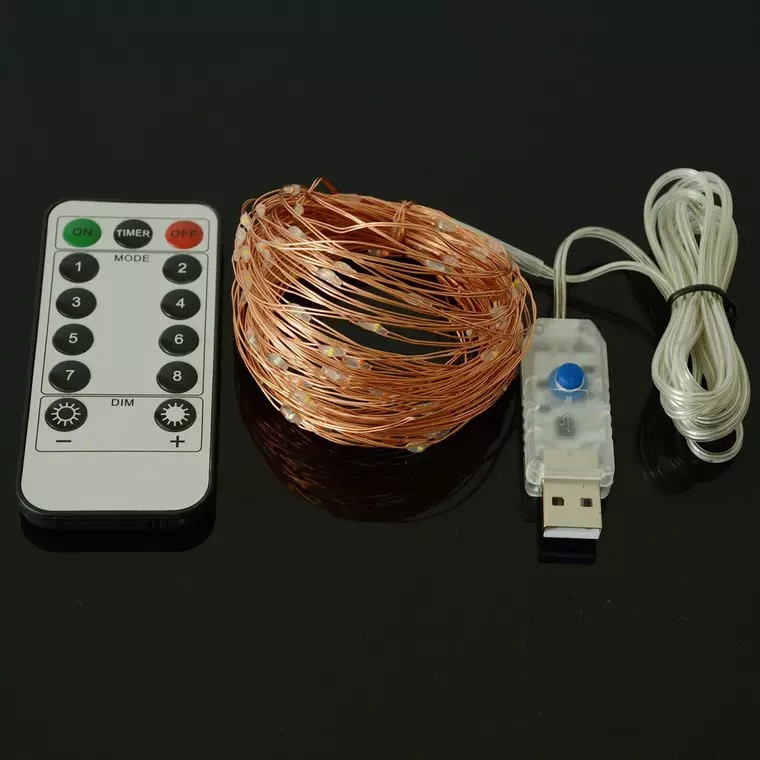 USB 10M 33FT Copper Wire LED String lights