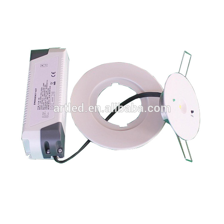 3w 160lm 3hrs rechargeable battery non-maintained led emergency downlights